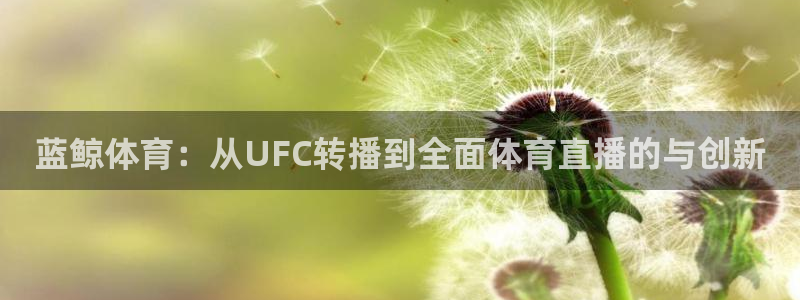 蓝鲸体育：从UFC转播到全面体育直播的与创新